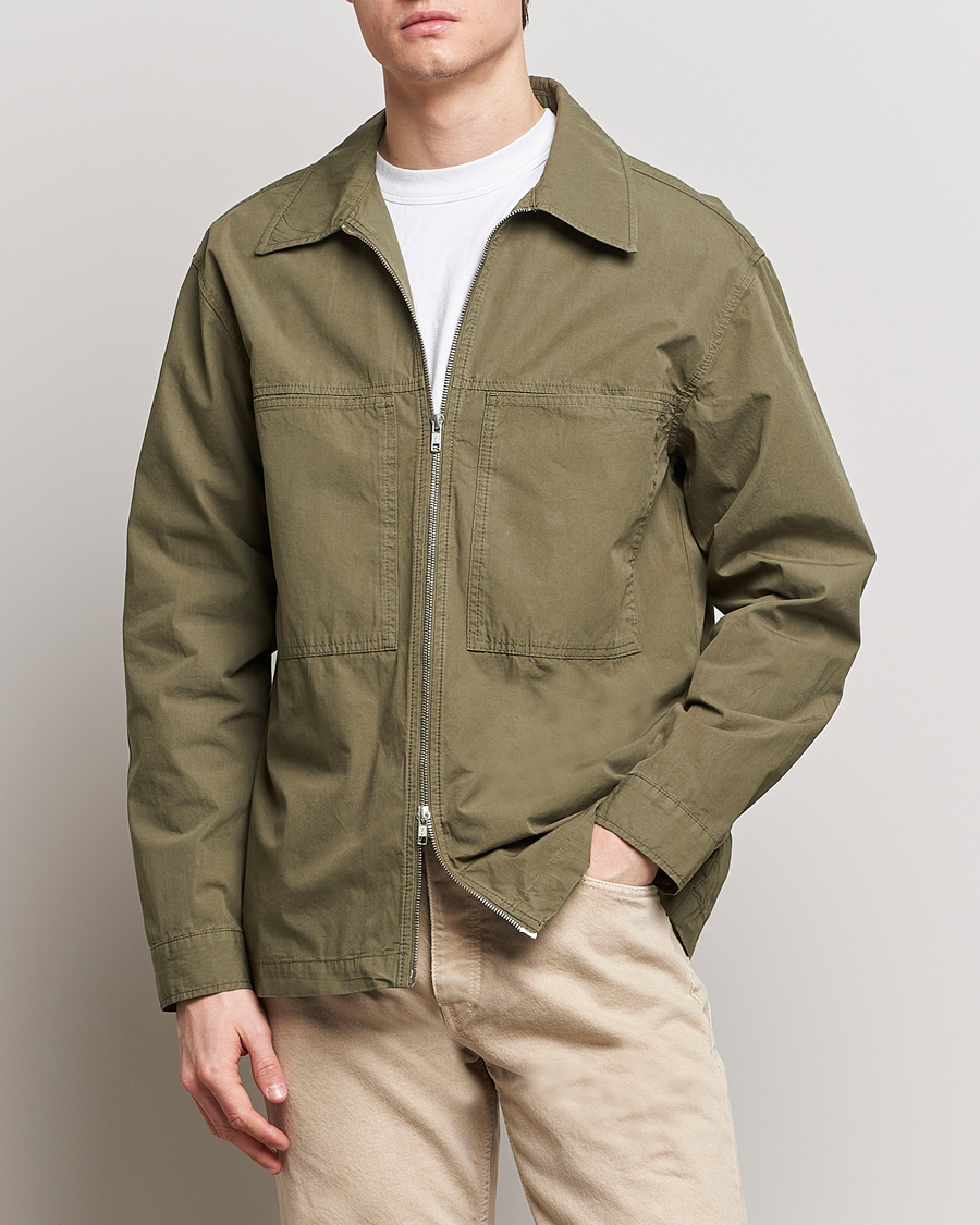 Herren | Jacken | NN07 | Isak Full Zip Shirt Jacket Capers Green