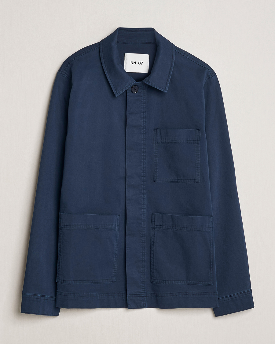 Herren | Hemden | NN07 | Olav Overshirt Navy Blue