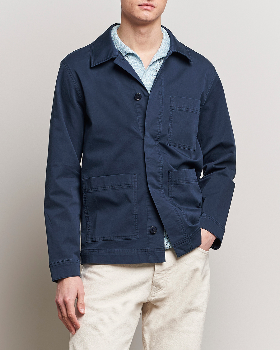 Herren | Hemden | NN07 | Olav Overshirt Navy Blue