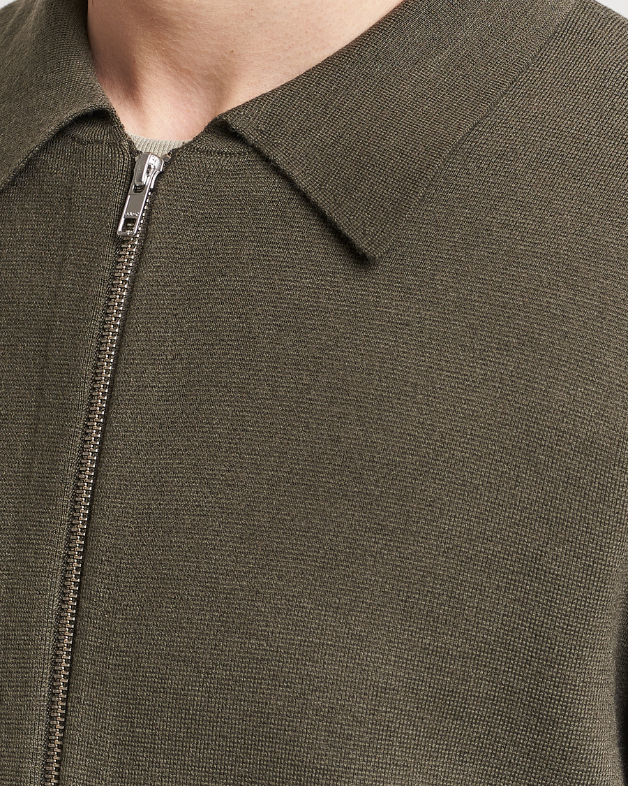 Herren | Pullover | NN07 | Harald Full Zip Capers Green