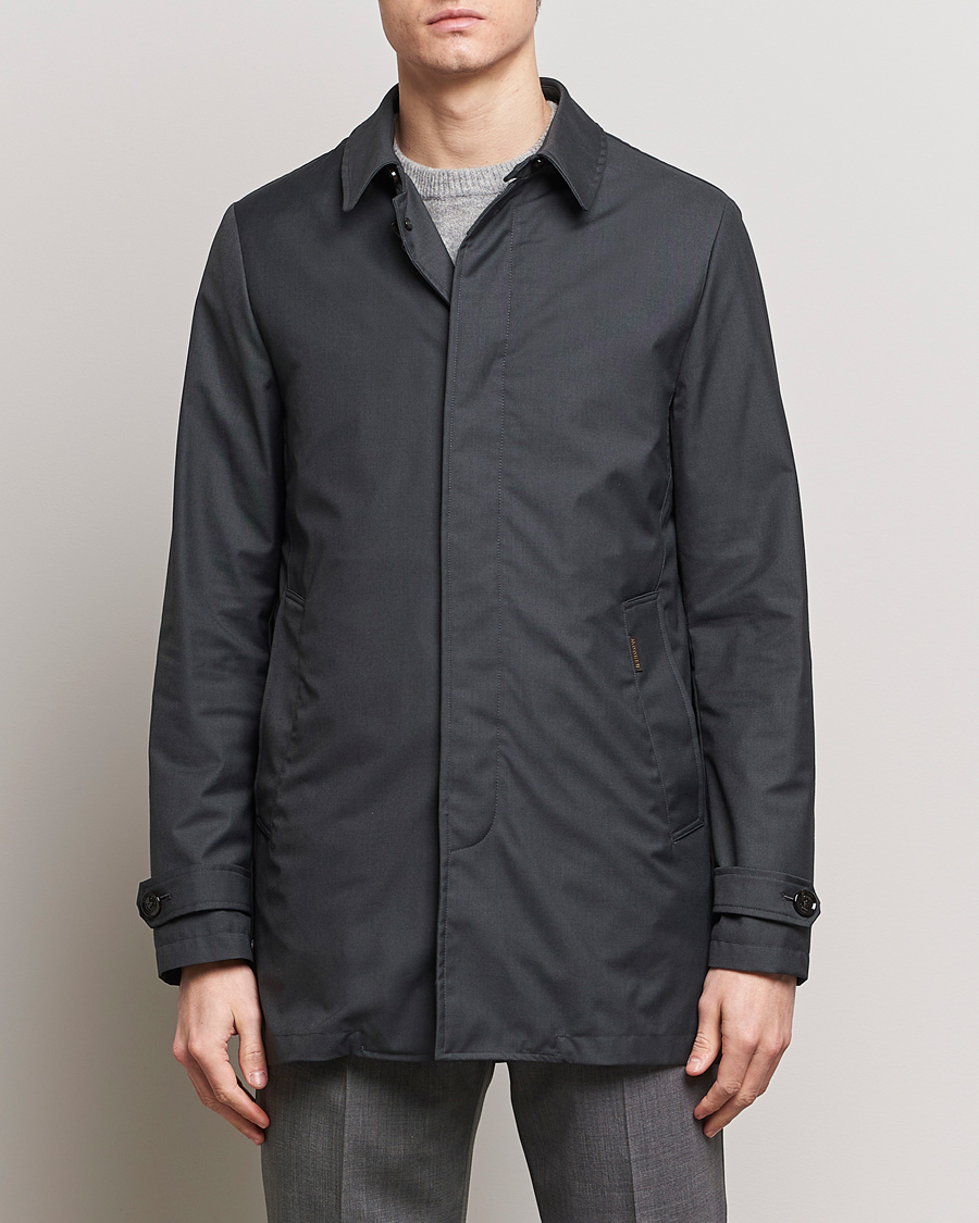 Herren | Mäntel | MooRER | Waterproof Detachable Liner Tech Coat Dark Grey