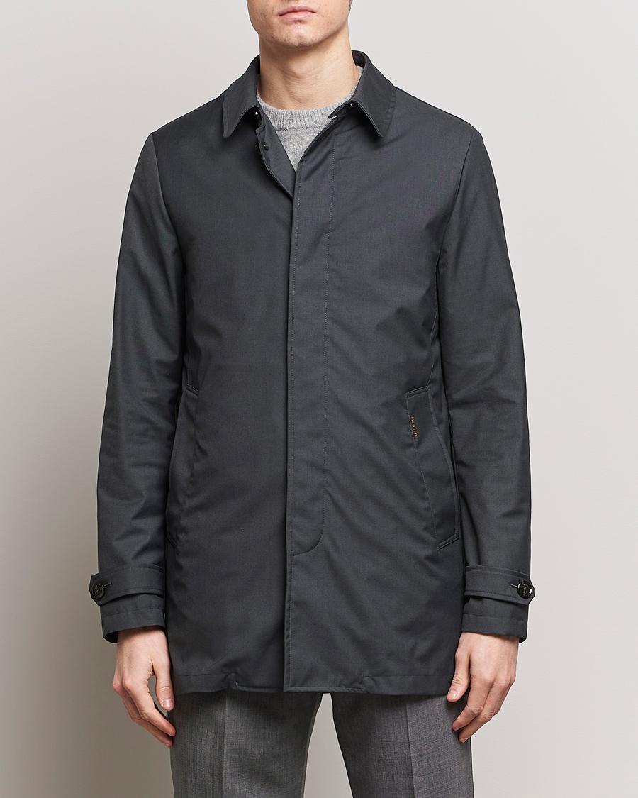 Herren | MooRER | MooRER | Waterproof Detachable Liner Tech Coat Dark Grey