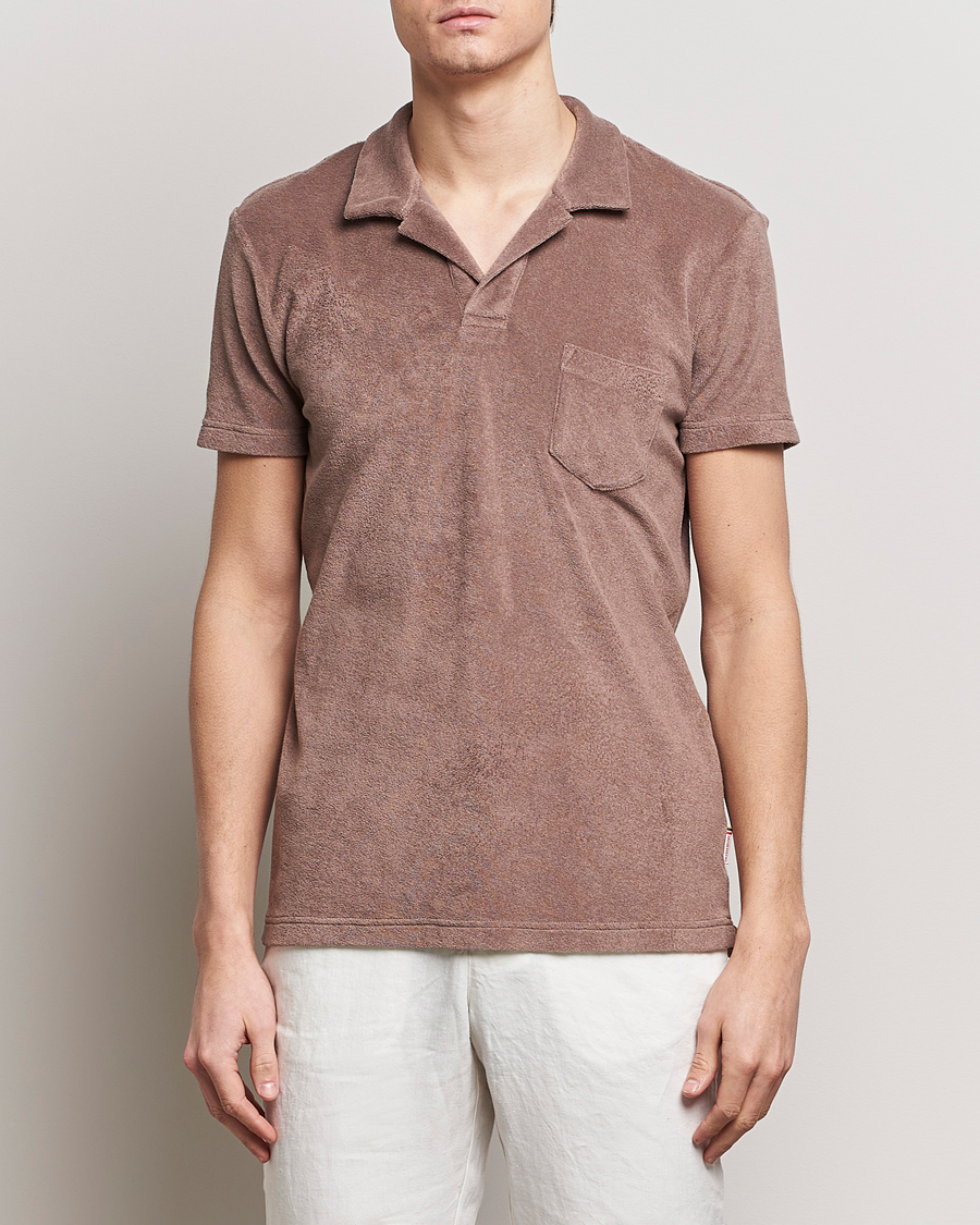 Herren |  | Orlebar Brown | Terry Polo Plum Wine