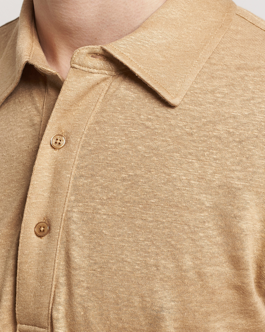 Herren | Poloshirts | Orlebar Brown | Sebastian Linen Polo Biscuit