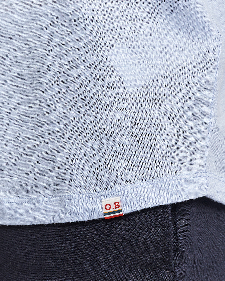 Herren | T-Shirts | Orlebar Brown | OB Linen Crew Neck Tee Soft Blue