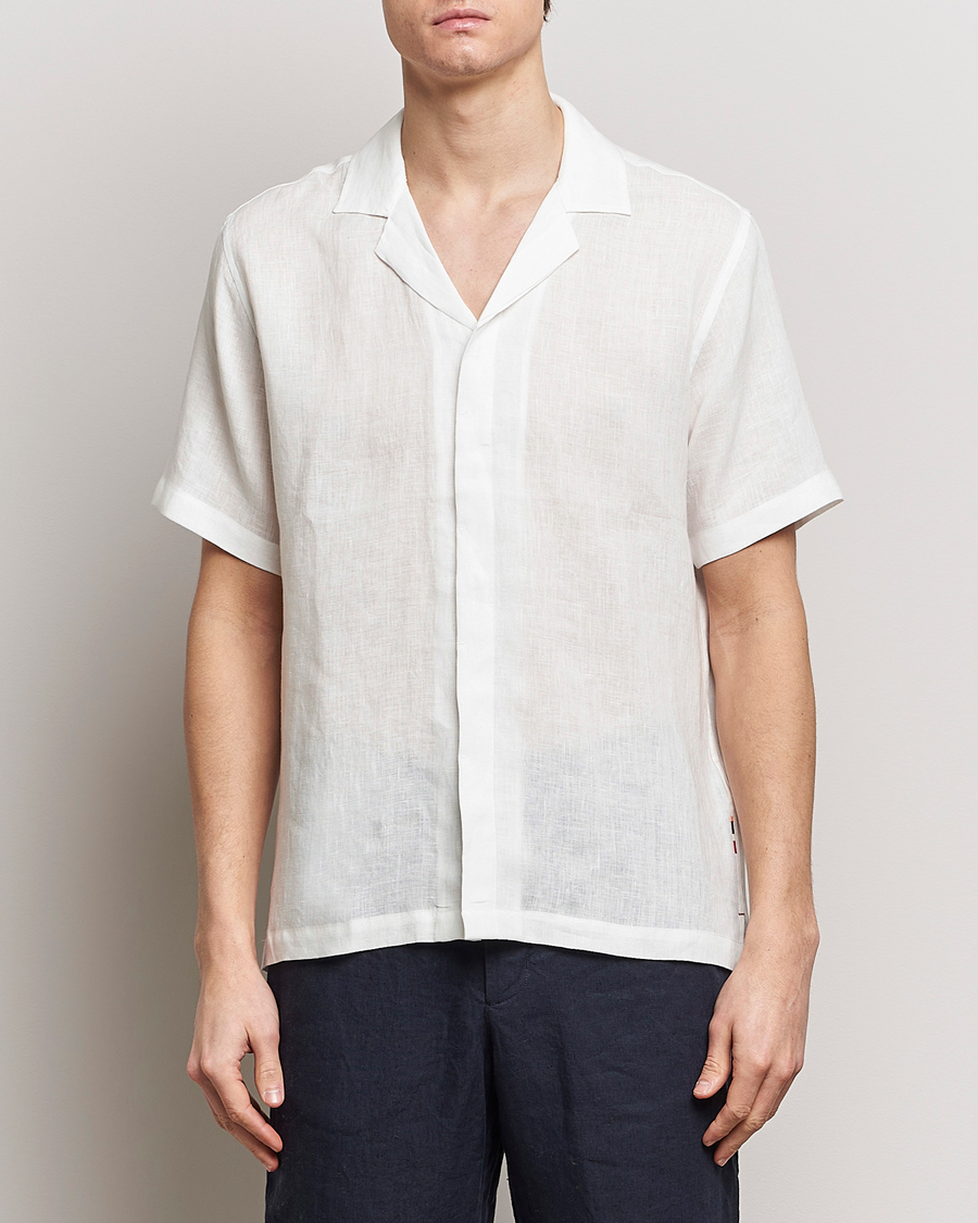 Herren | Kategorie | Orlebar Brown | Maitan Short Sleeve Linen Shirt White