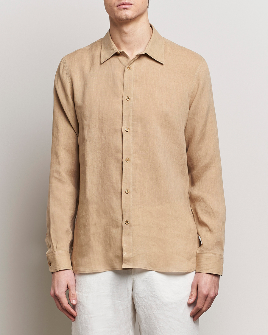 Herren | Hemden | Orlebar Brown | Justin Linen Shirt Biscuit