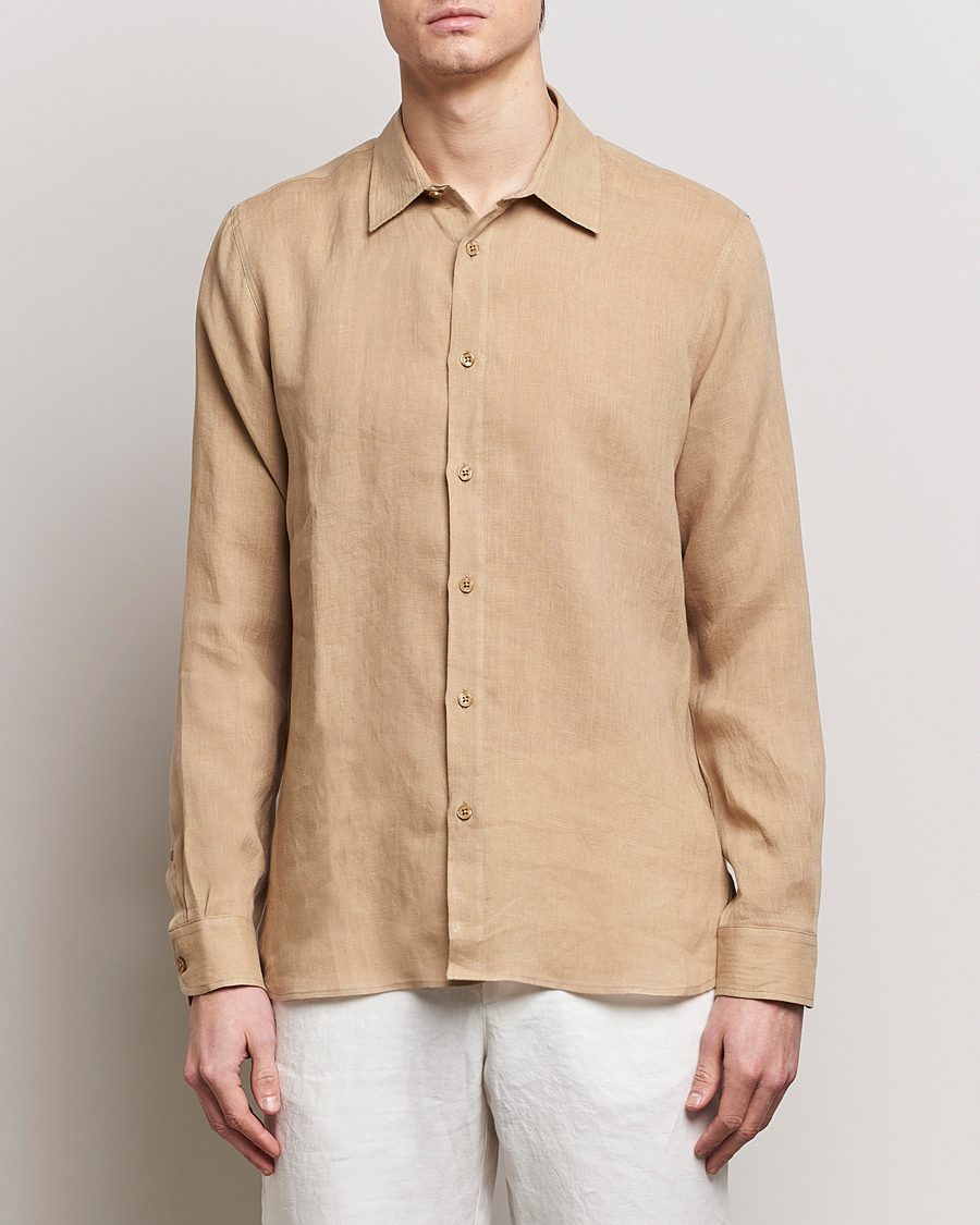 Herren |  | Orlebar Brown | Justin Linen Shirt Biscuit