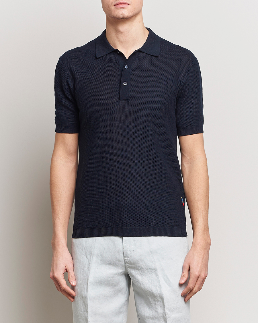 Herren | Poloshirts | Orlebar Brown | Maranon Knitted Polo Night Iris