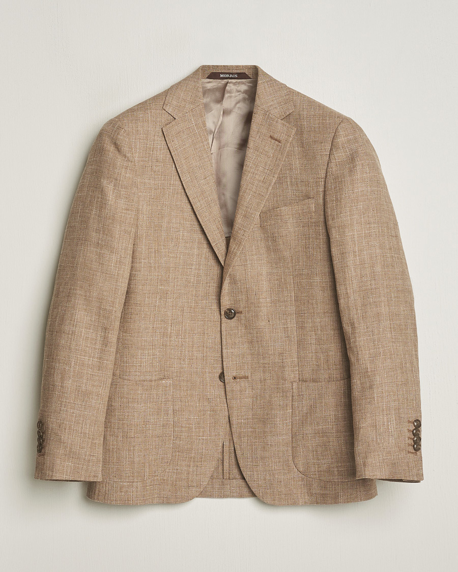 Herren | Sakkos | Morris Heritage | Mike Cotton/Linen Structure Blazer Light Brown