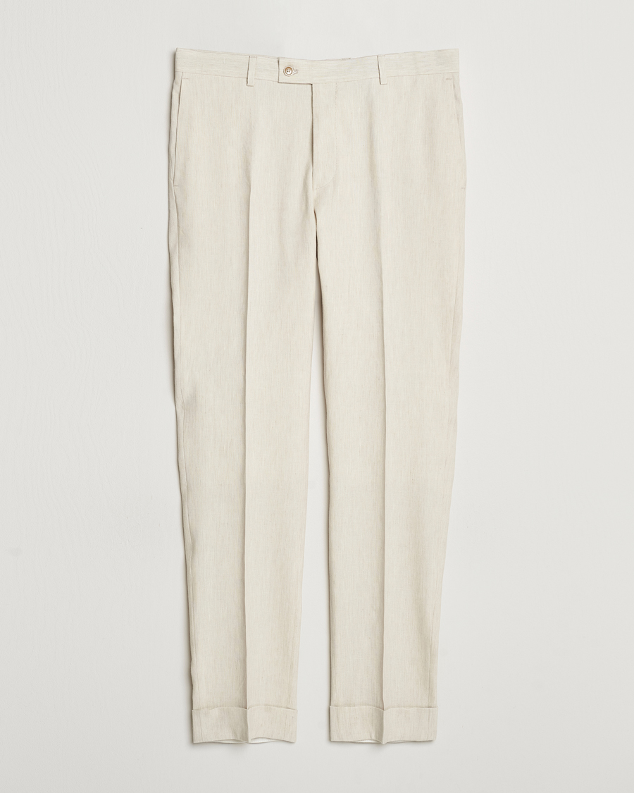 Herren | Hosen | Morris Heritage | Jack Summer Linen Trousers Beige
