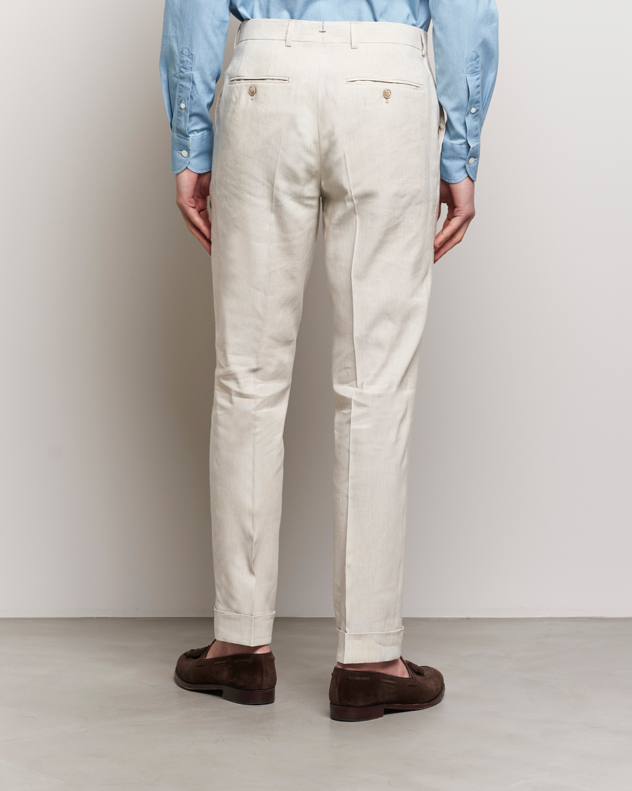 Herren | Hosen | Morris Heritage | Jack Summer Linen Trousers Beige