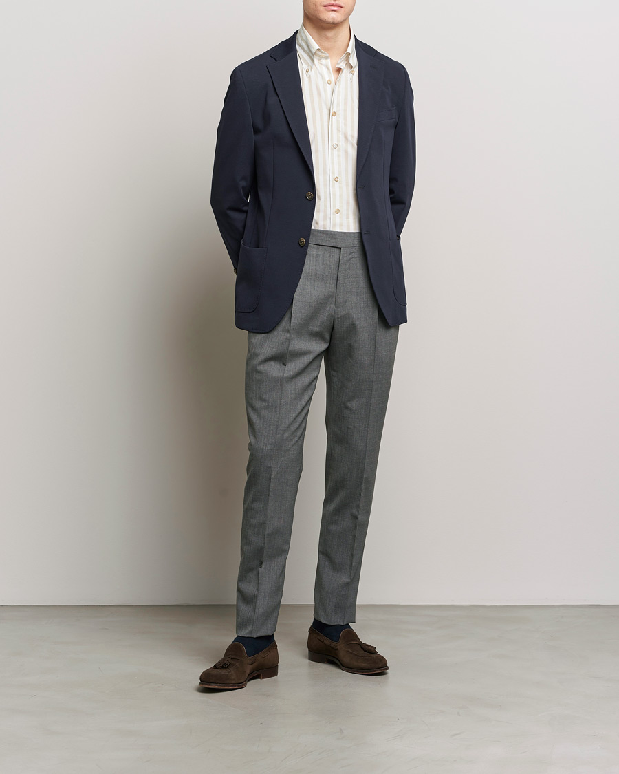 Herren | Sakkos | Morris Heritage | Mike Soft Cotton Jersey Blazer Navy