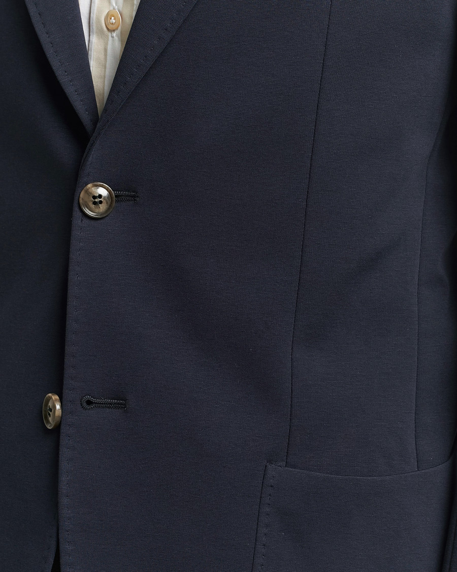 Herren | Sakkos | Morris Heritage | Mike Soft Cotton Jersey Blazer Navy