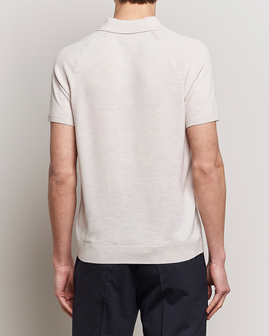 Herren | Poloshirts | Morris Heritage | Fleming Short Sleeve Merino Polo Off White