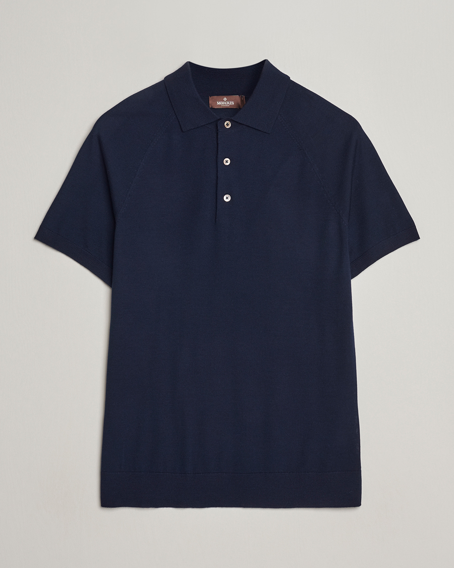 Herren | Poloshirts | Morris Heritage | Fleming Short Sleeve Merino Polo Navy