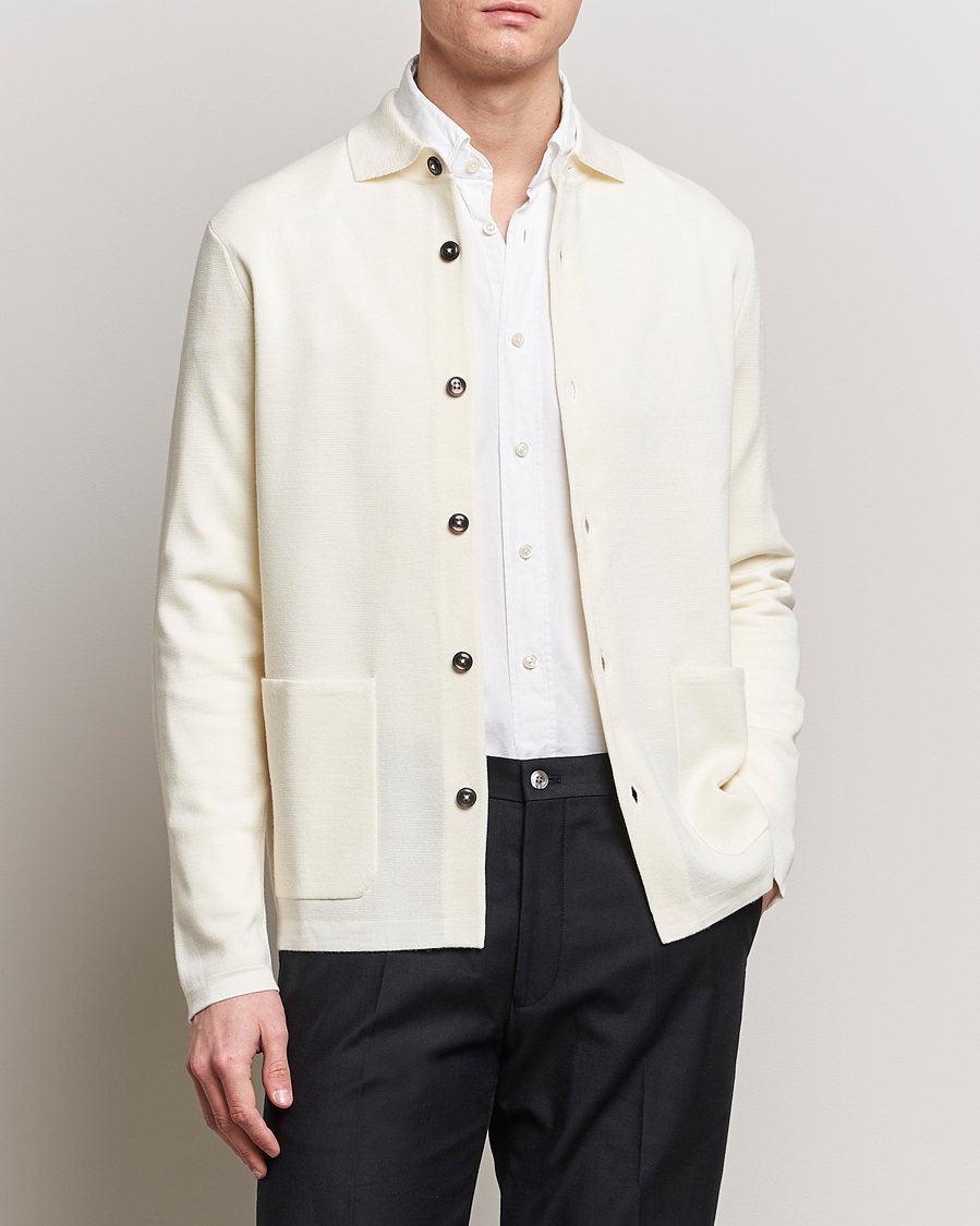 Herren | Preppy Authentic | Morris Heritage | Craig Merino Dress Cardigan White