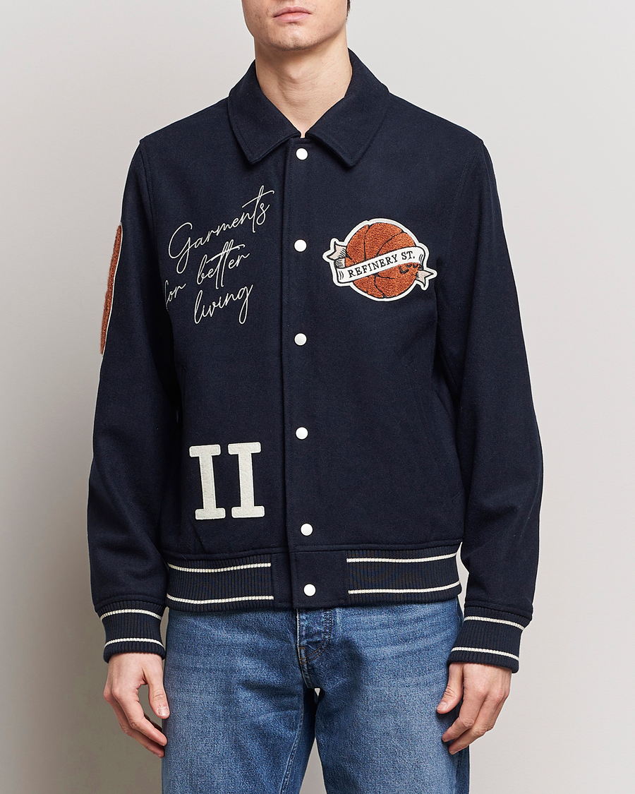 Herren | Jacken | LES DEUX | Varsity Wool Jacket Dark Navy