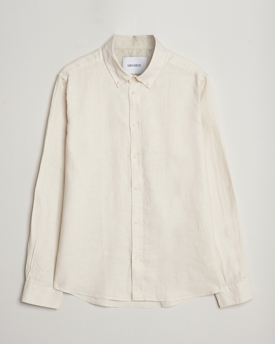 Herren | Hemden | LES DEUX | Kristian Linen Button Down Shirt Ivory