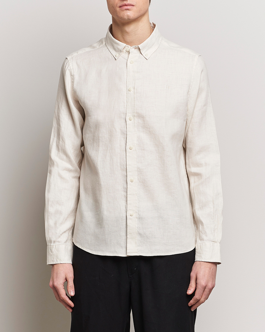 Herren |  | LES DEUX | Kristian Linen Button Down Shirt Ivory