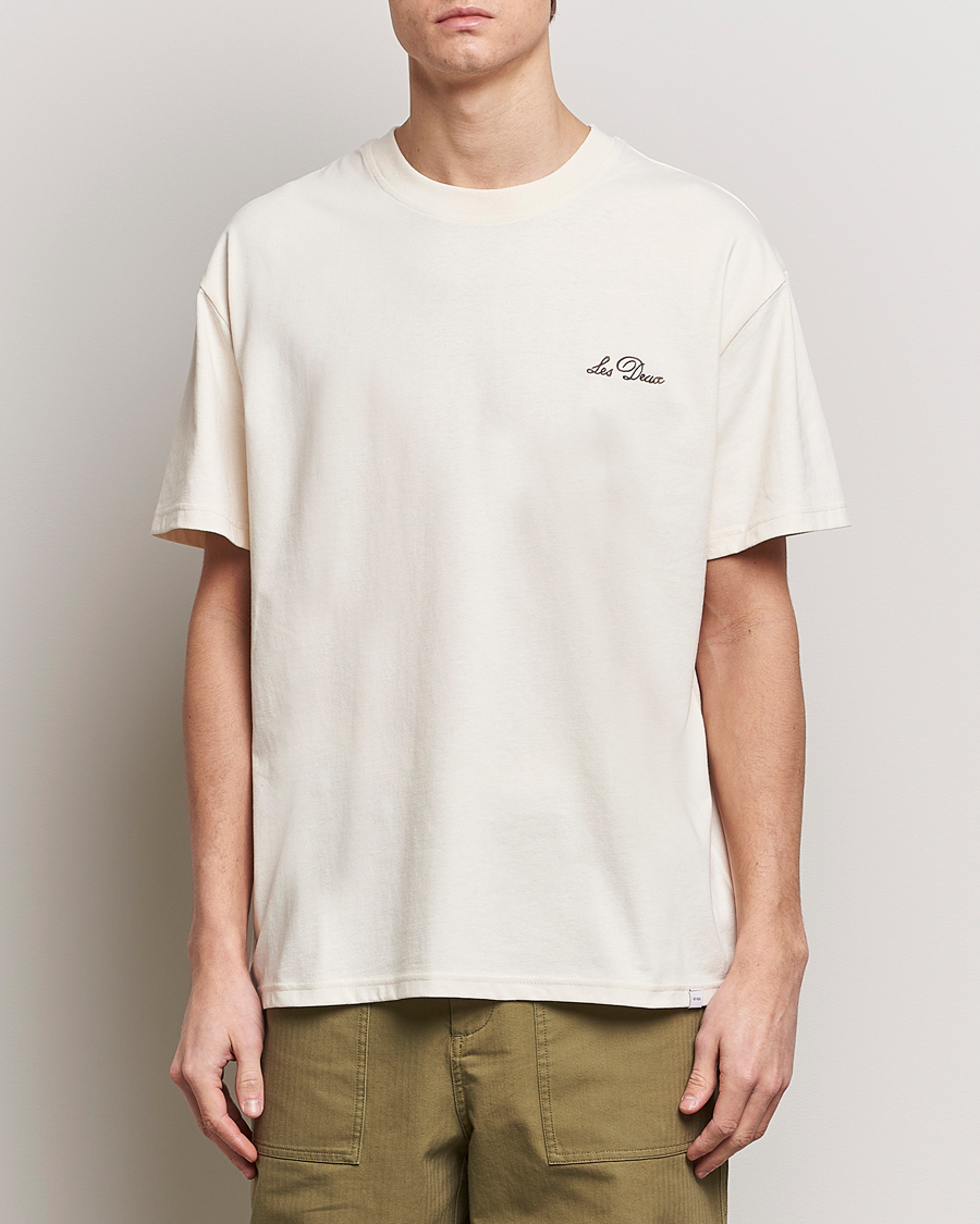Herren | T-Shirts | LES DEUX | Crew T-Shirt Light Ivory