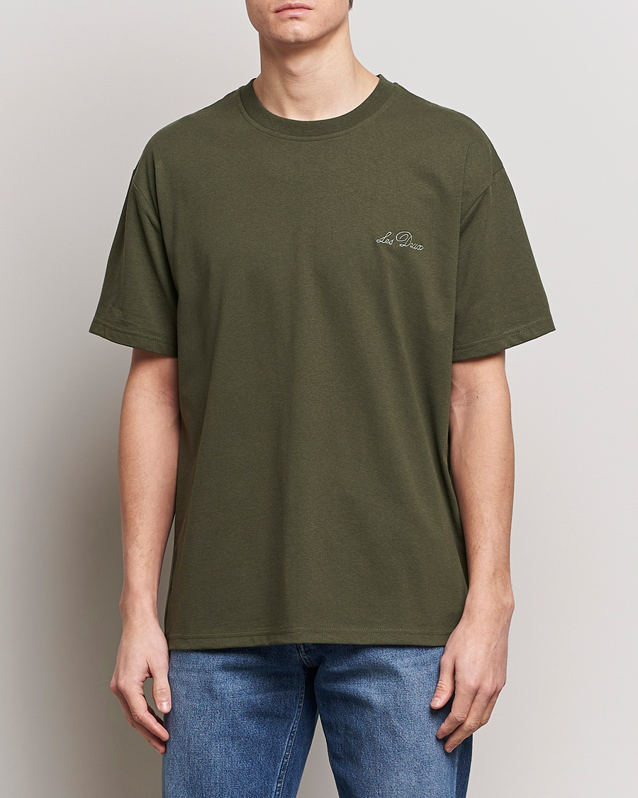 Herren | T-Shirts | LES DEUX | Crew T-Shirt Forrest Green