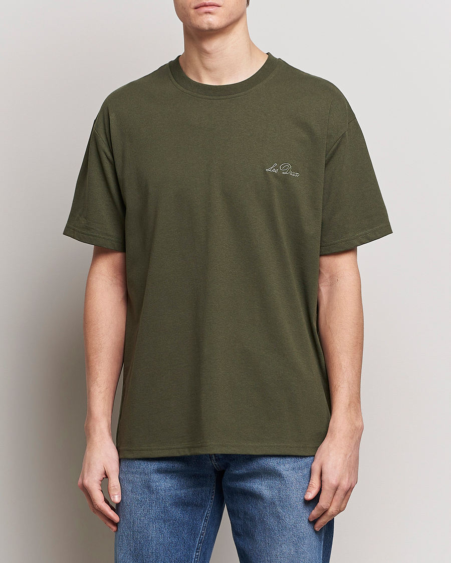 Men | LES DEUX | LES DEUX | Crew T-Shirt Forrest Green