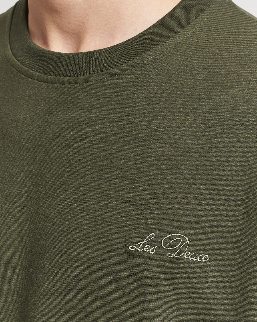 Herren | T-Shirts | LES DEUX | Crew T-Shirt Forrest Green