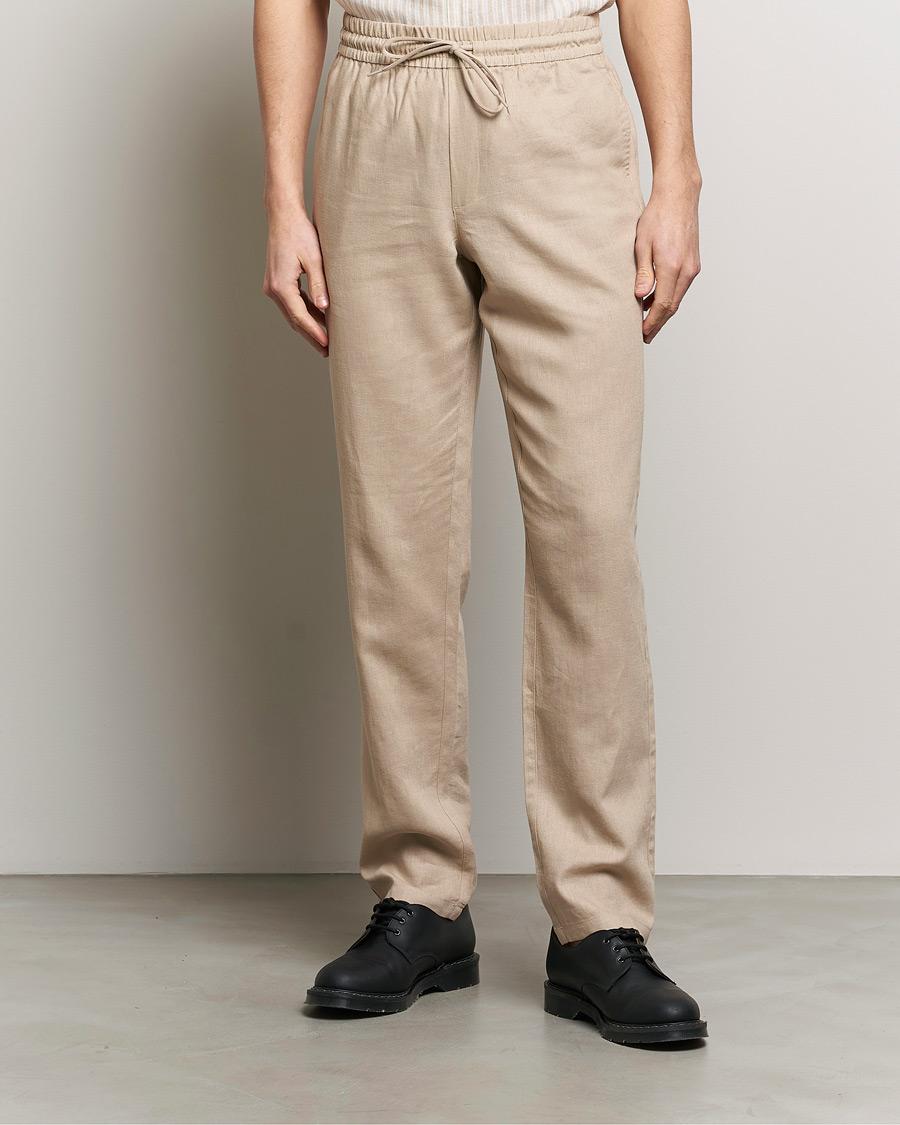 Herr | Kläder | LES DEUX | Patrick Linen Pants Light Desert Sand