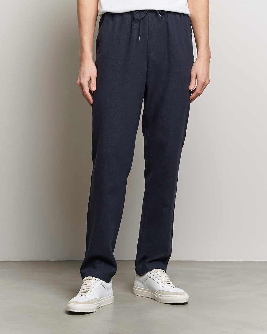 Herren | Leinenhosen | LES DEUX | Patrick Linen Pants Dark Navy