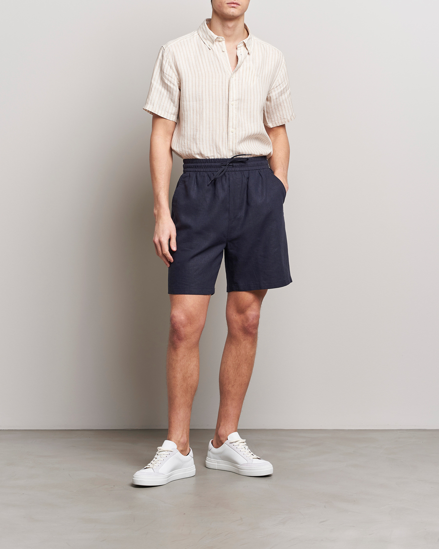 Herren | Shorts | LES DEUX | Otto Linen Shorts Dark Navy