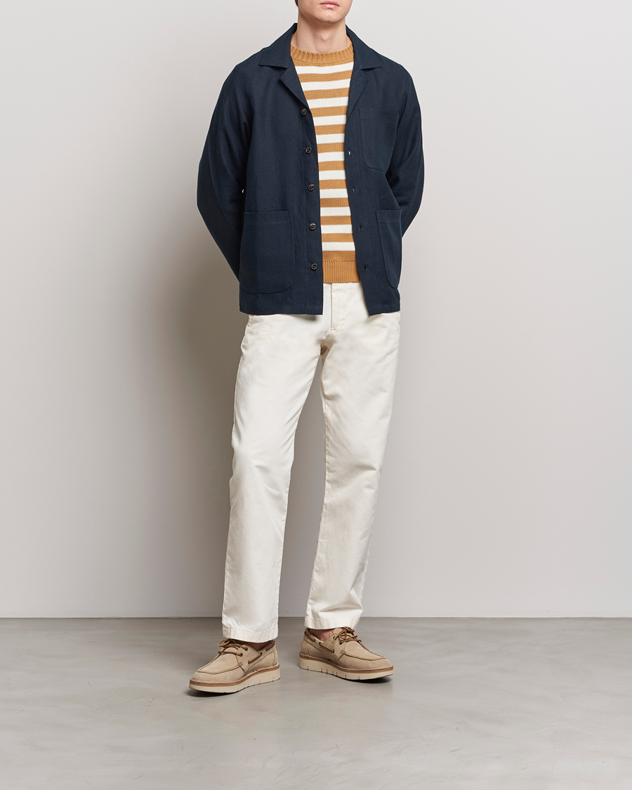 Herren | Hemden | Peregrine | Grange Linen Shacket Navy