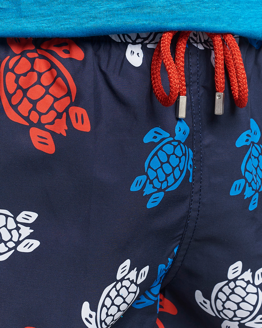 Herren | Badehosen | Vilebrequin | Moorea Printed Swimshorts Bleu Marine