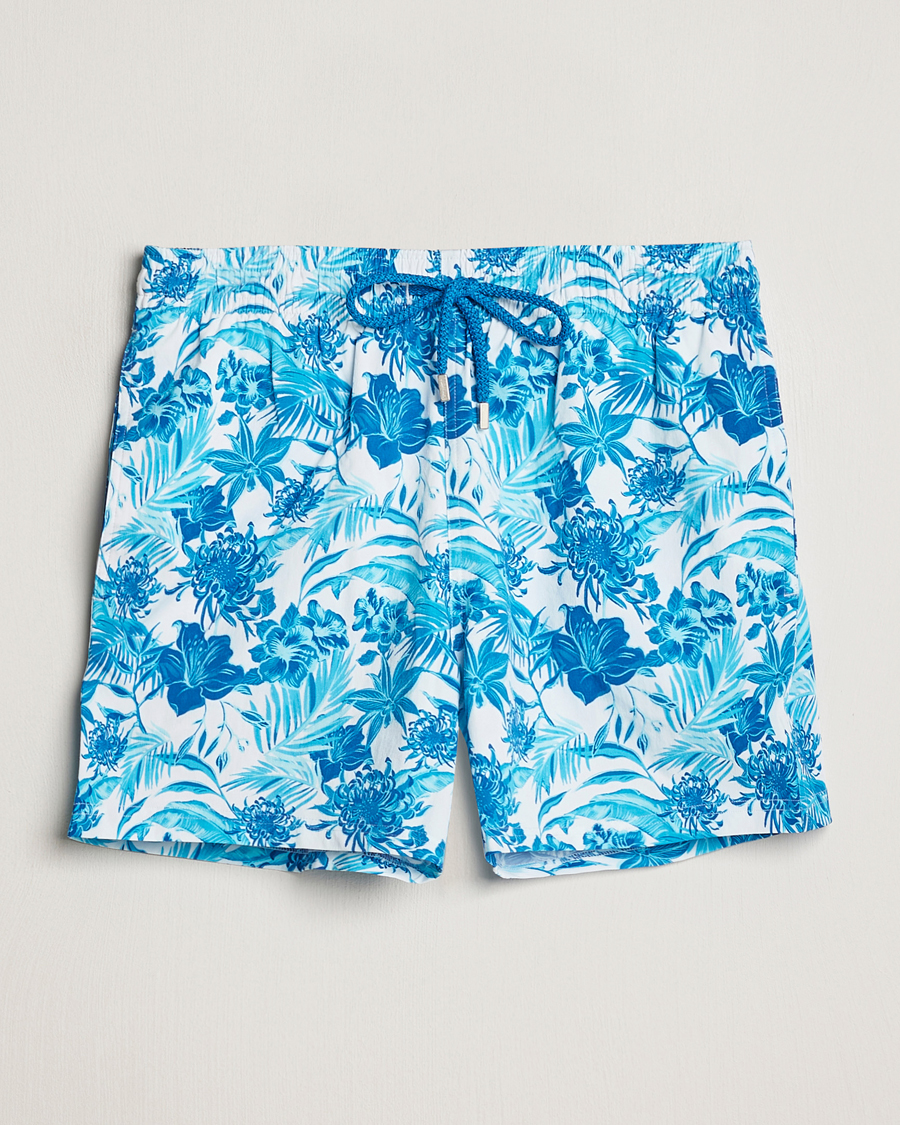 Herren | Badehosen | Vilebrequin | Moorise Printed Swimshorts Blanc