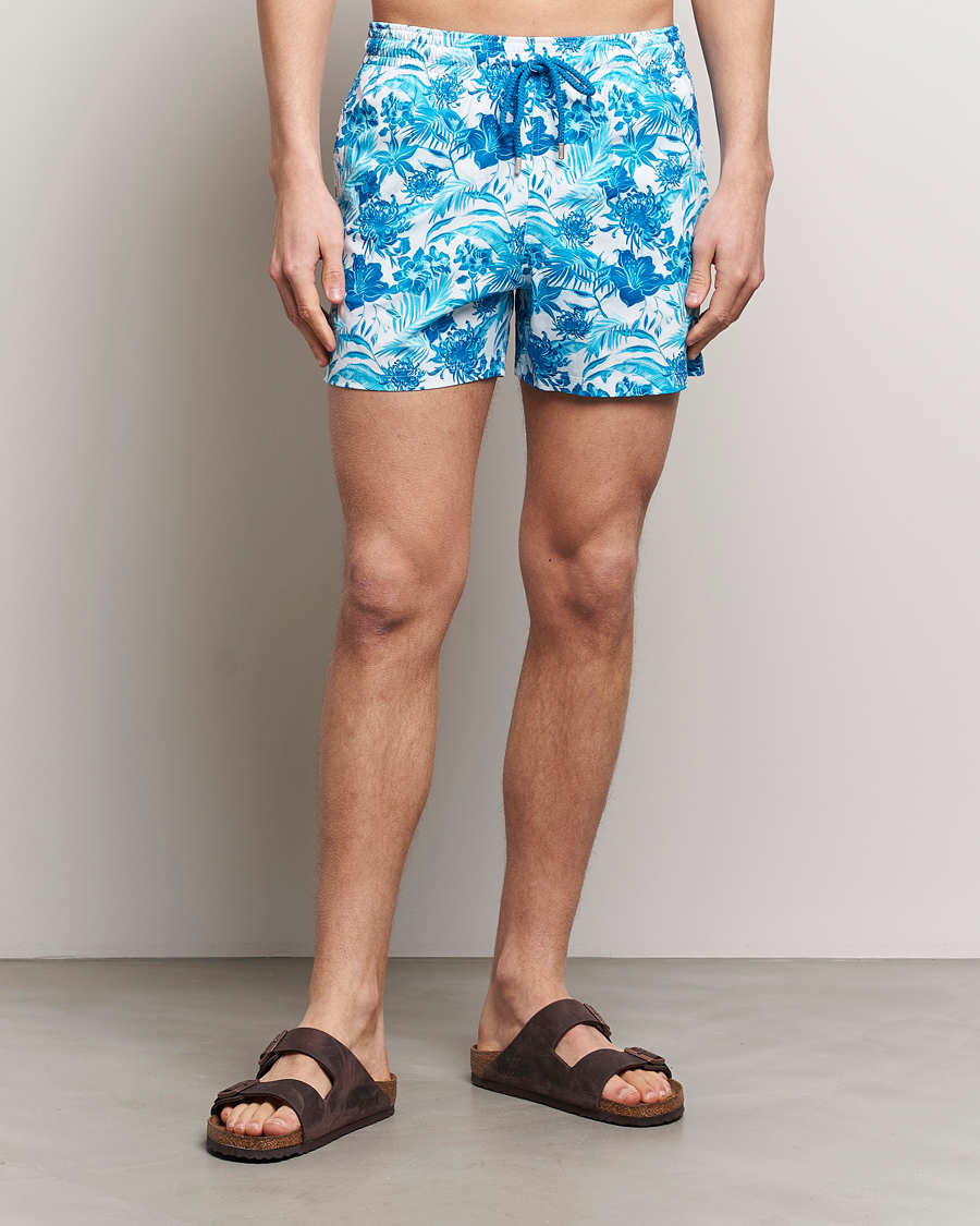 Herren | Vilebrequin | Vilebrequin | Moorise Printed Swimshorts Blanc