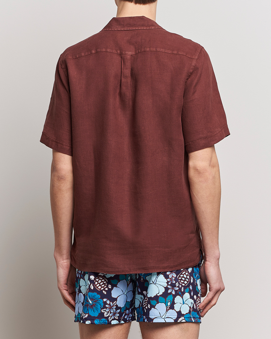 Herren | Hemden | Vilebrequin | Carhli Resort Short Sleeve Shirt Acajou