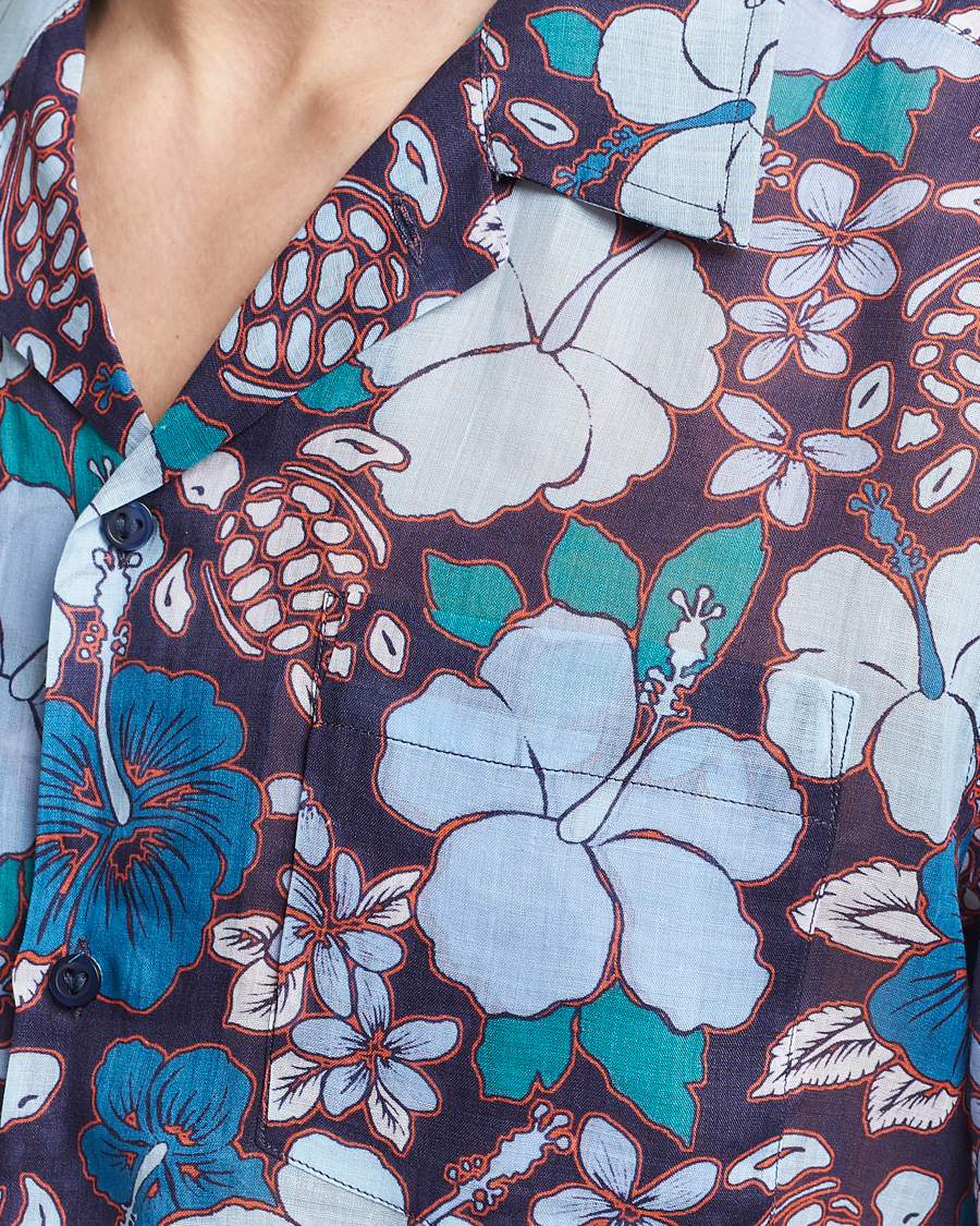 Herren | Hemden | Vilebrequin | Carhli Resort Short Sleeve Shirt Minuit
