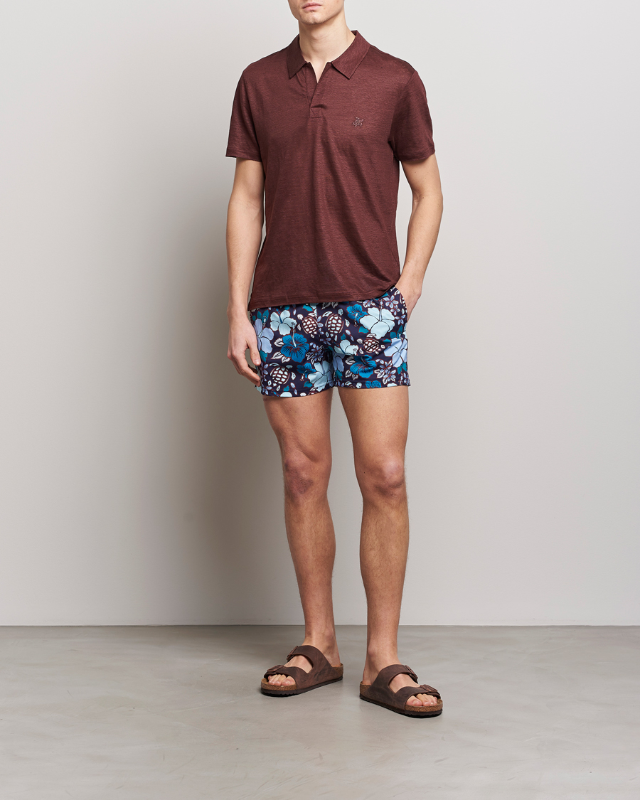 Herren | Poloshirts | Vilebrequin | Pyramid Linen Jersey Polo Acajou