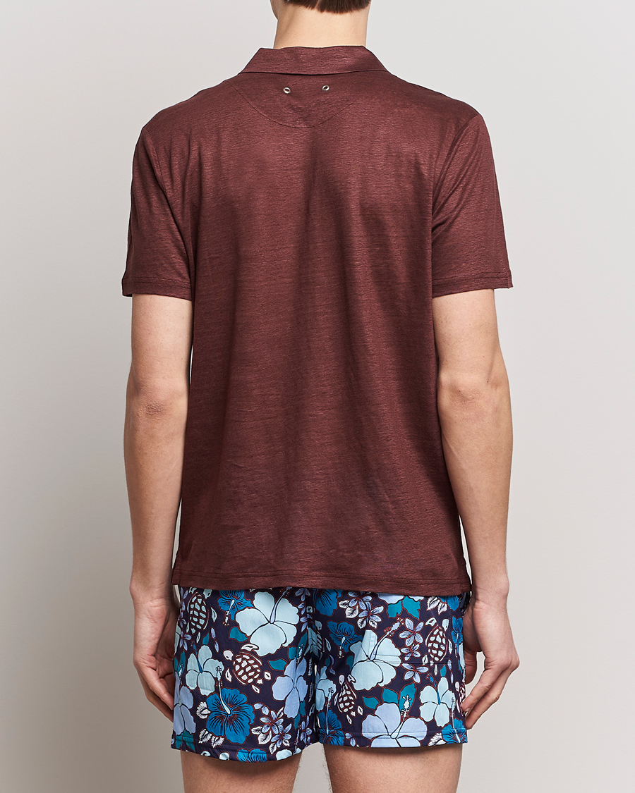 Herren | Poloshirts | Vilebrequin | Pyramid Linen Jersey Polo Acajou