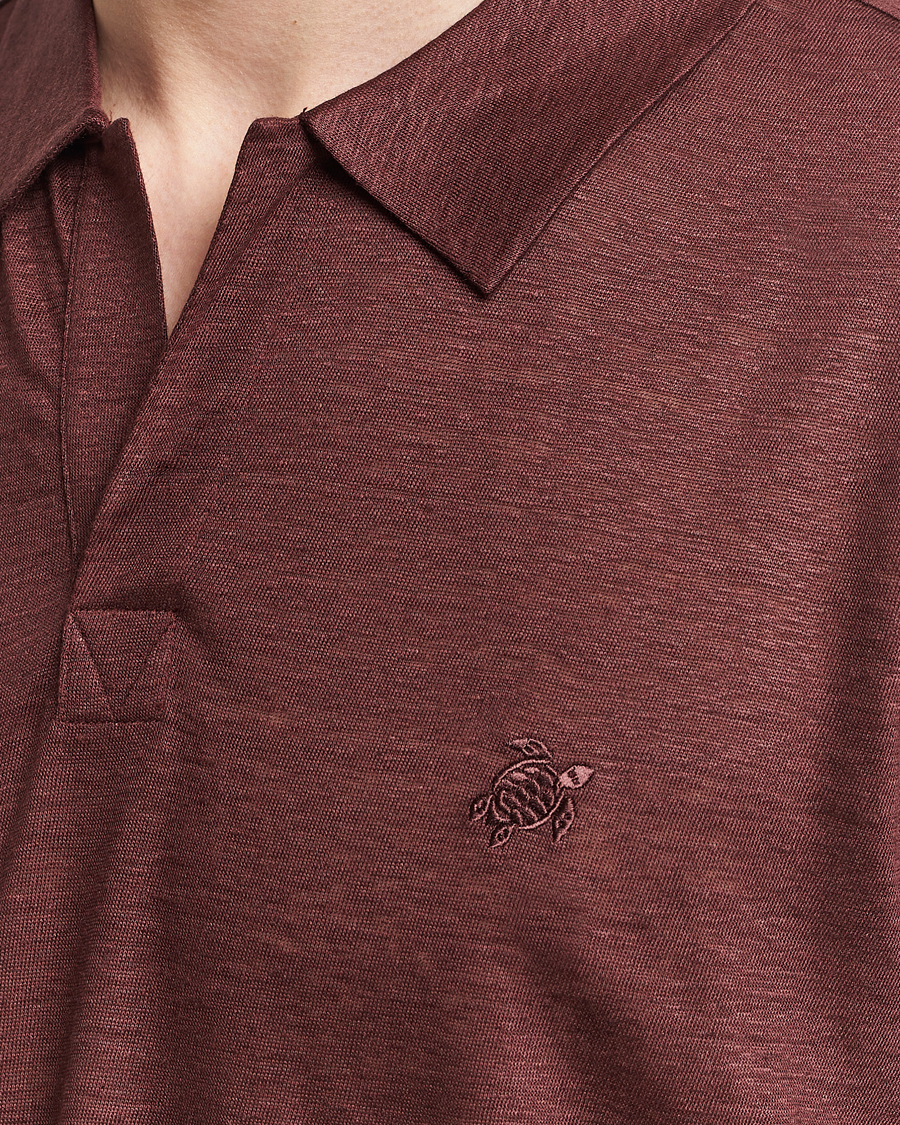Herren | Poloshirts | Vilebrequin | Pyramid Linen Jersey Polo Acajou