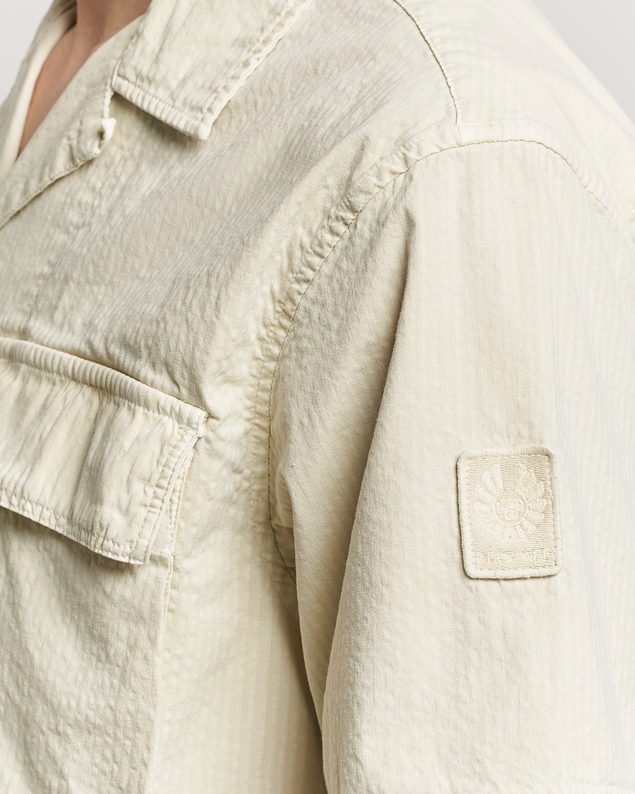 Herren | Hemden | Belstaff | Caster Short Sleeve Seersucker Shirt Beige