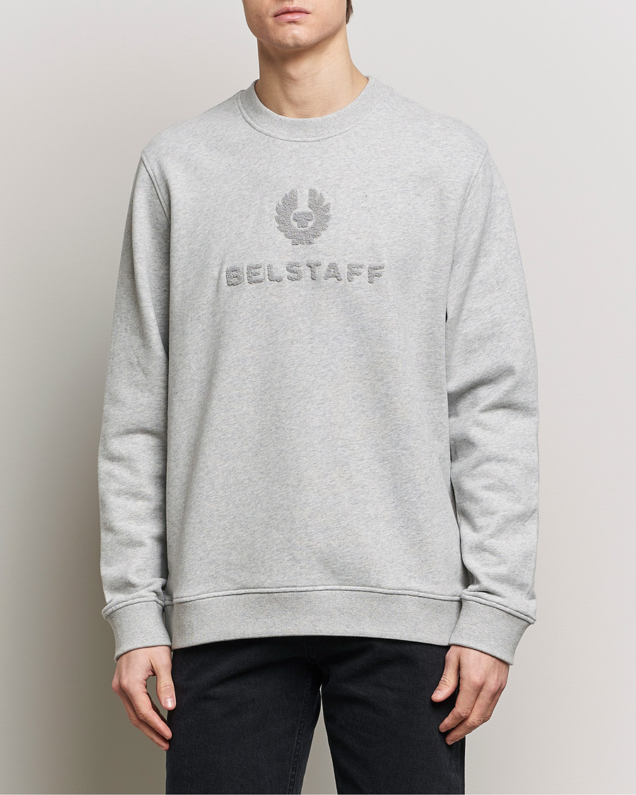 Herren | Best of British | Belstaff | Varsity Logo Sweatshirt Old Silver Heather