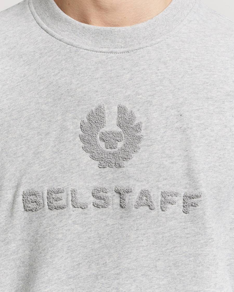 Herren | Pullover | Belstaff | Varsity Logo Sweatshirt Old Silver Heather