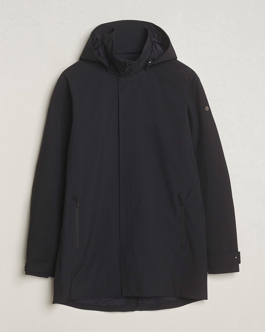 Black waterproof coat with hood shop