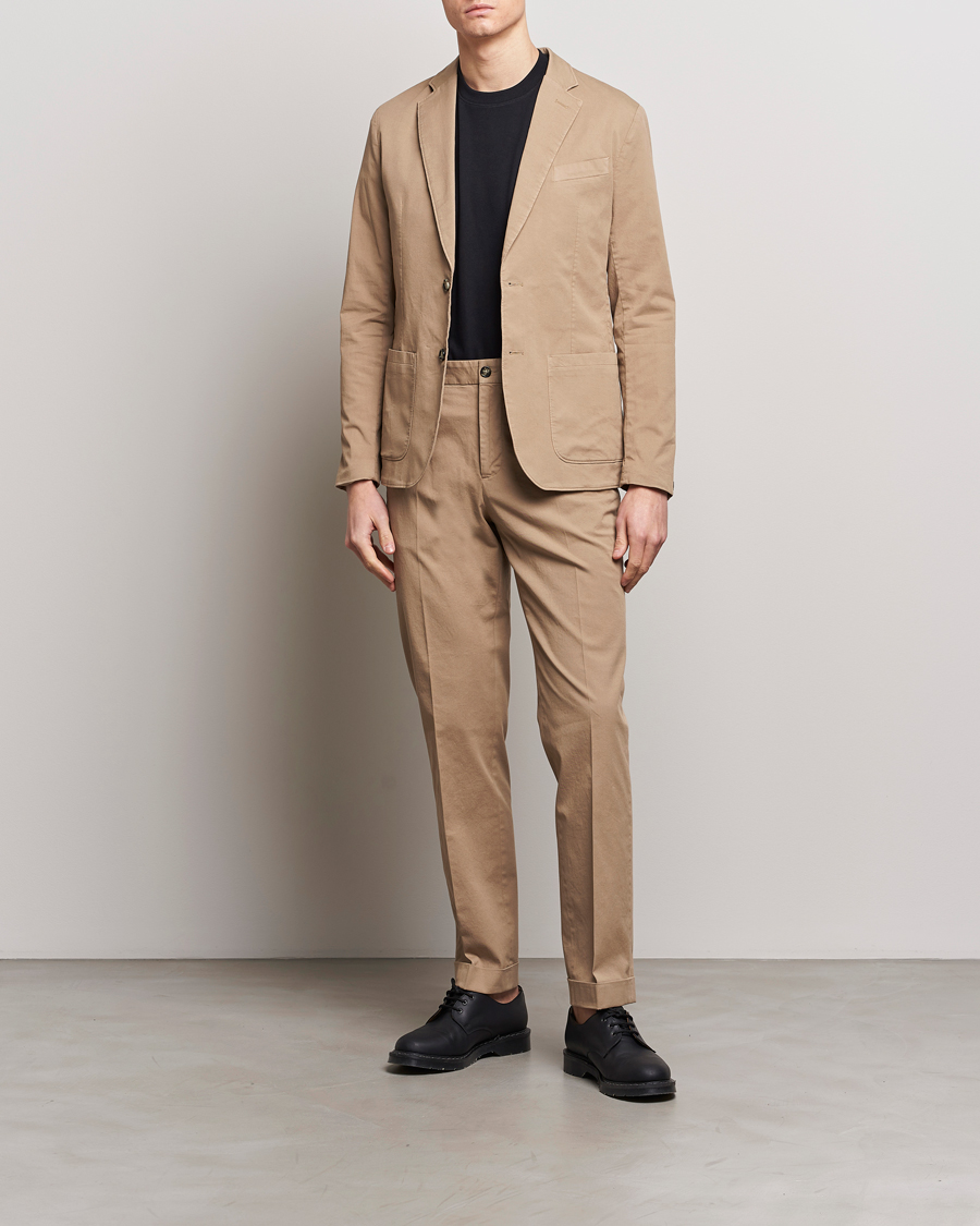 Herren | Sakkos | J.Lindeberg | Elton Garment Dyed Cotton Blazer Batique Khaki