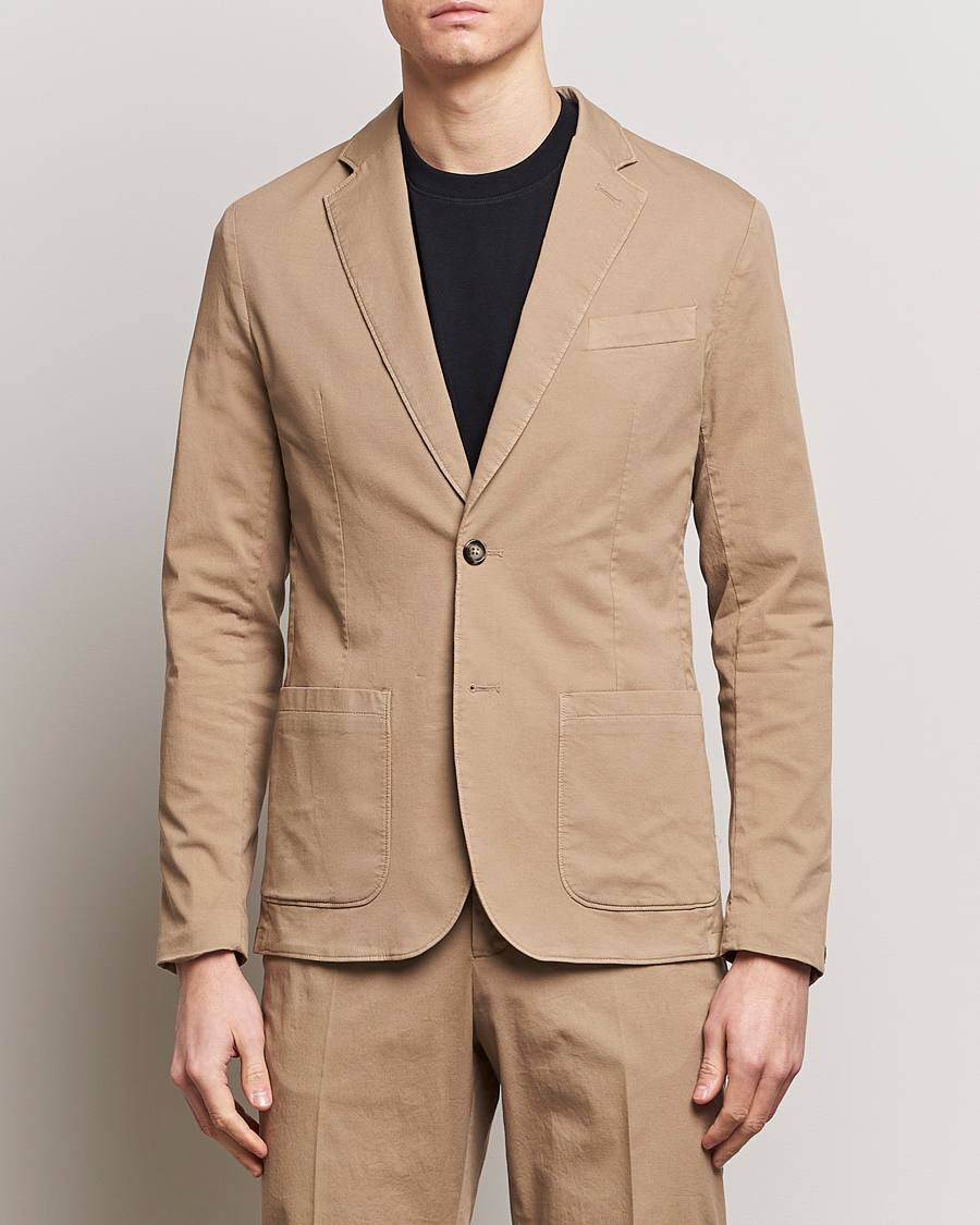 Herren | Business & Beyond | J.Lindeberg | Elton Garment Dyed Cotton Blazer Batique Khaki