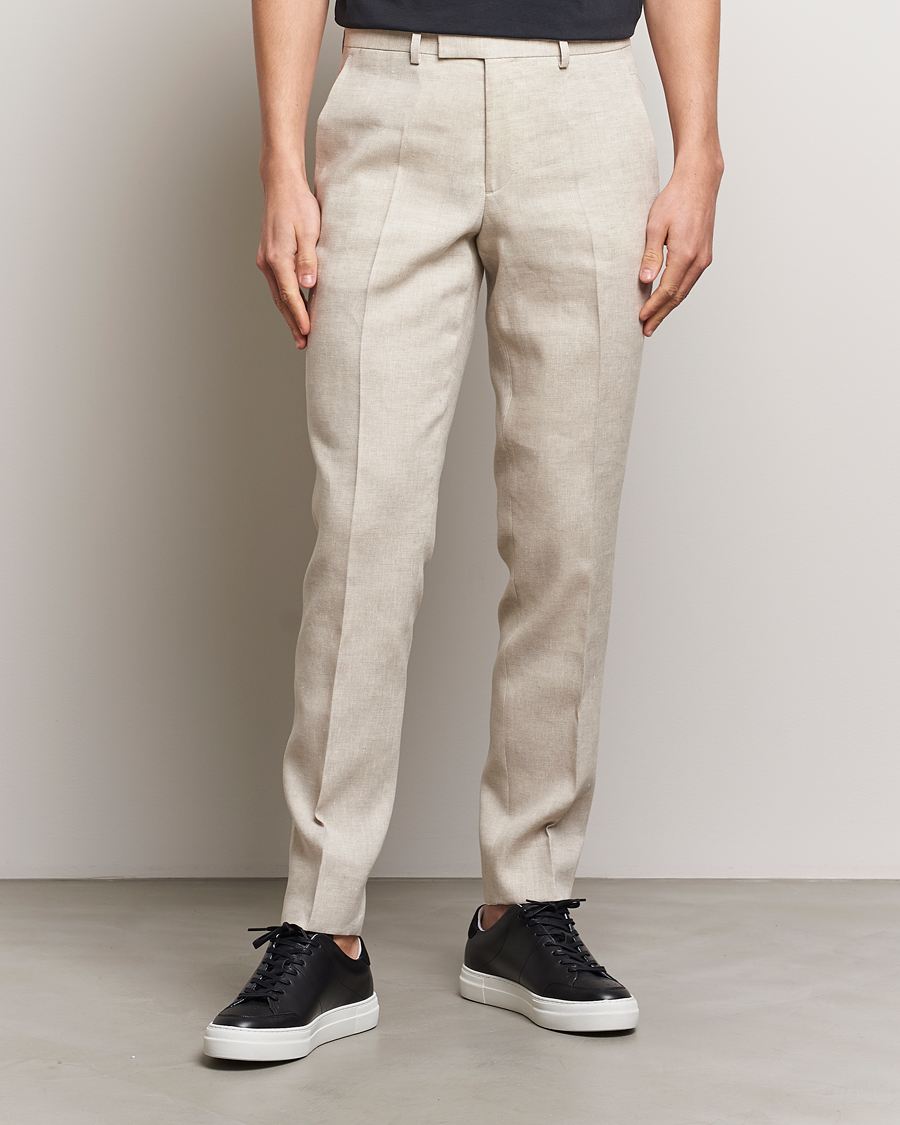 Herren | Business & Beyond | J.Lindeberg | Grant Super Linen Trousers Moonbeam