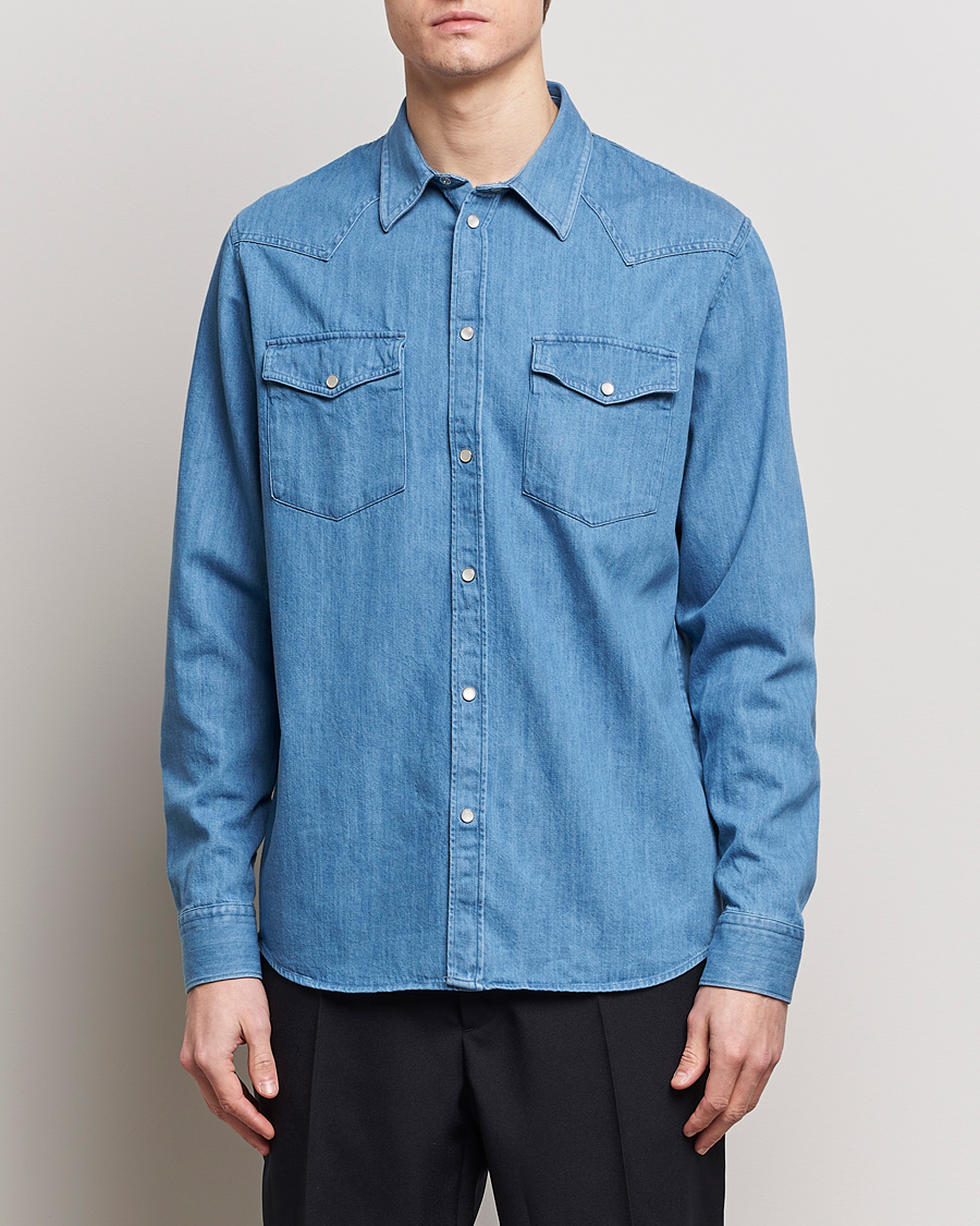 Men |  | J.Lindeberg | Carson Denim Shirt Bijou Blue