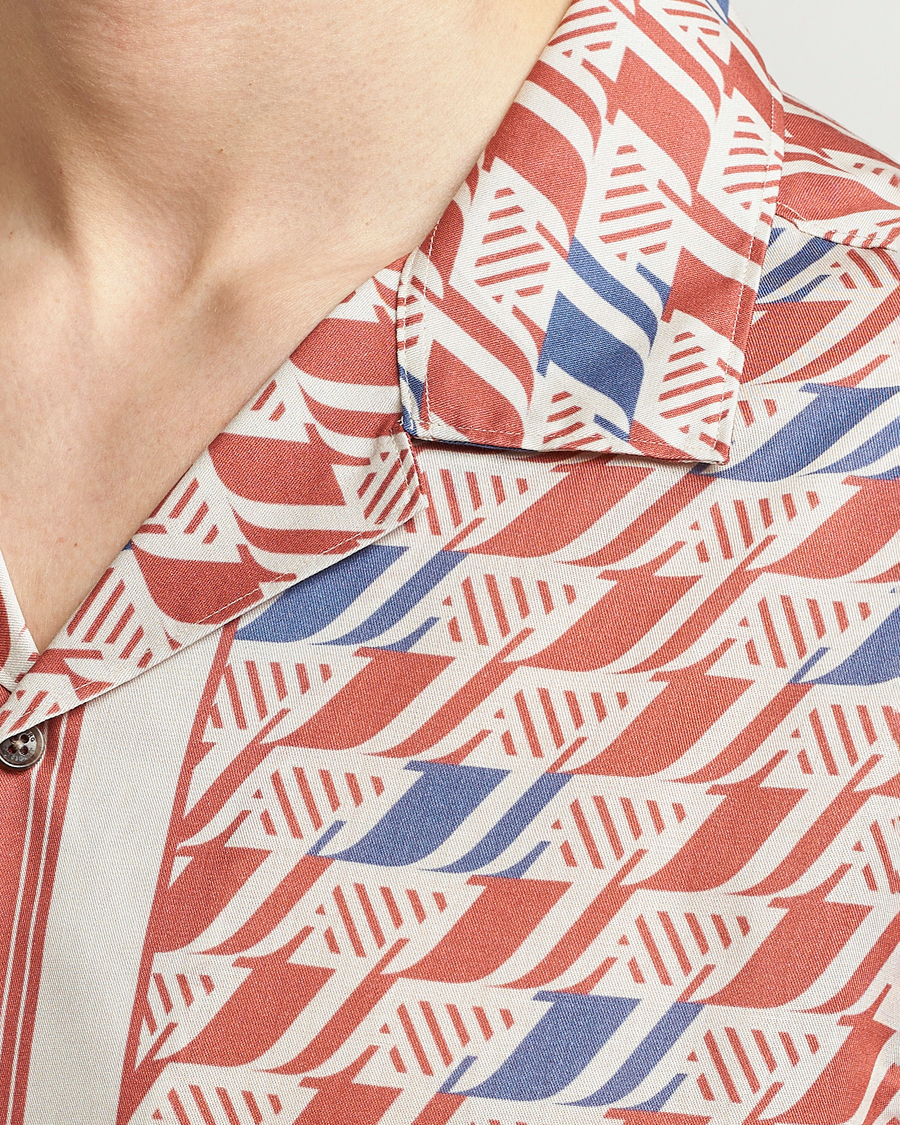 Herren | Hemden | J.Lindeberg | Elio Tencel Moto Print Short Sleeve Shirt Multi