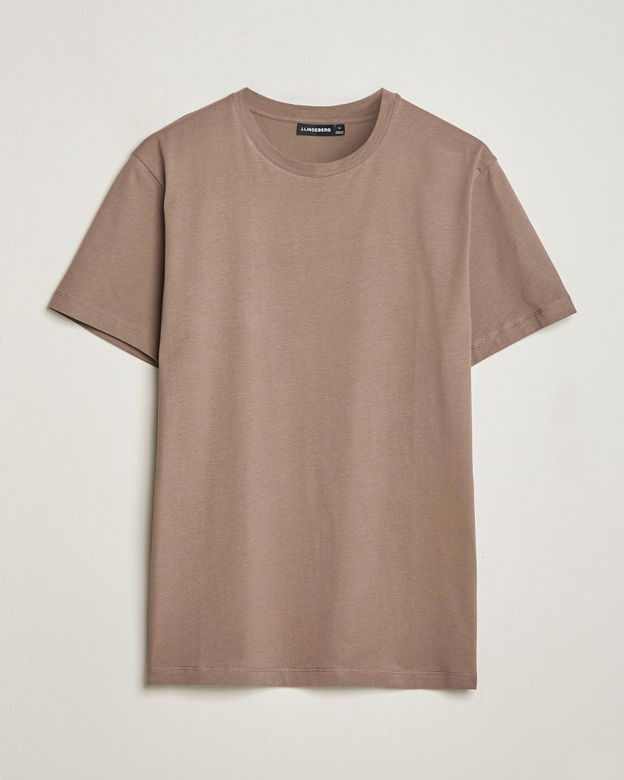Herren | T-Shirts | J.Lindeberg | Sid Basic T-Shirt Walnut